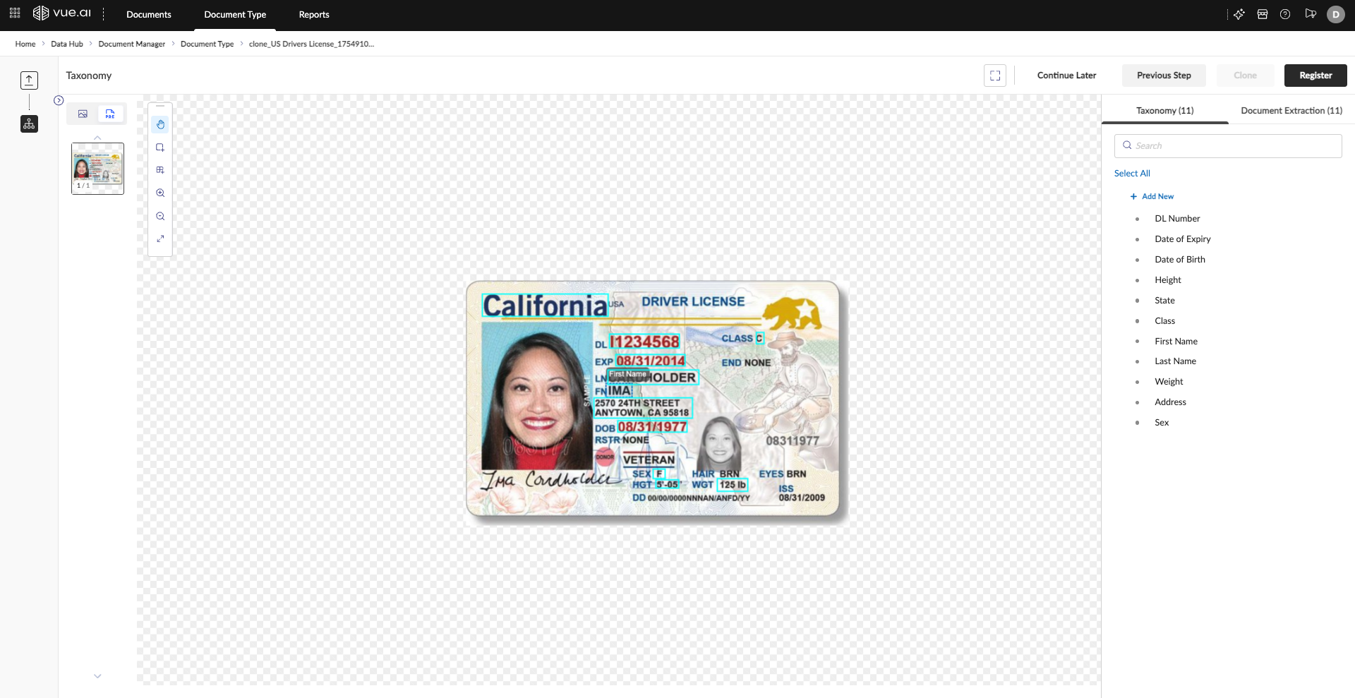 The completed taxonomy list after refinement.